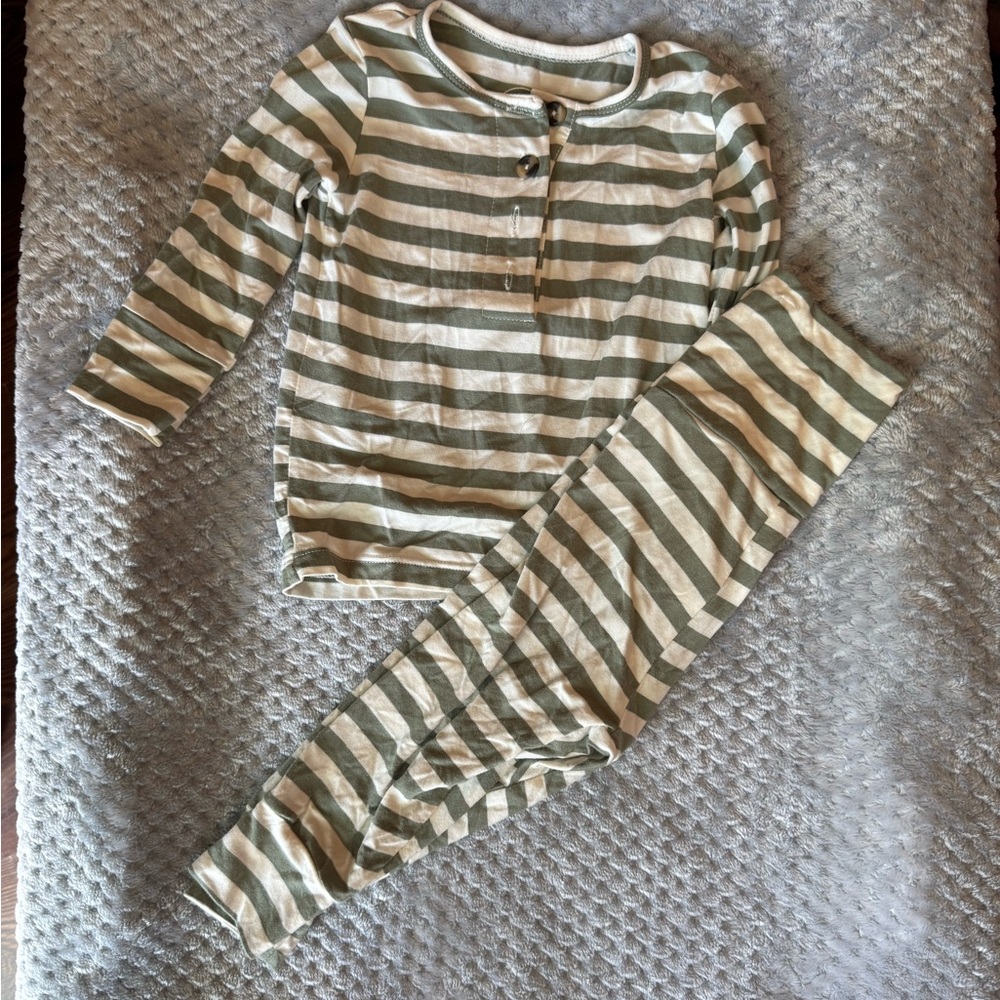 Lou Lou Striped Set in Green and White